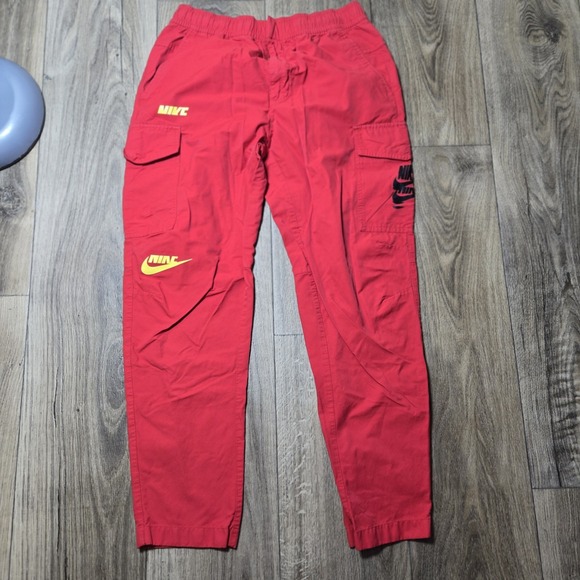 Nike Sportswear SPE+ Woven Windrunner MFTA Pants Nylon Jogger Red Size Medium - Picture 1 of 10